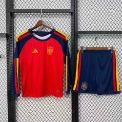 España Local 2026 WC Niño Mangas Largas | camiseta España Niño mundial 2026